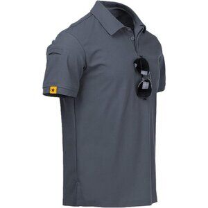 Mens Polo Shirt Short Sleeve Sports Tactical T-Shirt Athletic Golf Polos